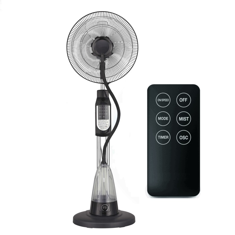 Ventilateur froid froid à eau 16 pouces avec fonction de contrôle à distance Ventilateur de brumisation réglable à 3 vitesses